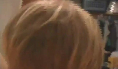 Lesbian with amazing titties grabs her girlfriend and sucks on her breasts hard