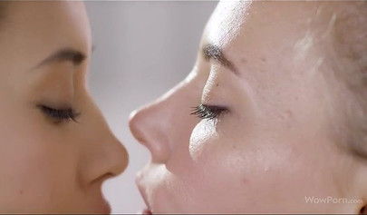 Babe with small titties gets her nipples sucked on and then she's pounded hard