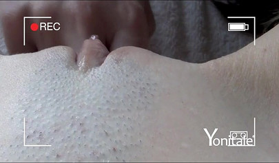 Skinny girls show off their naked bodies during the holiday season and eat puss