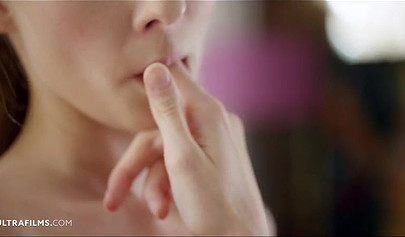 Babe lays down and gets her wonderful titties get sucked on nicely by her GF