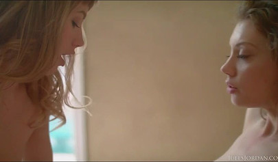 Two babes have some hot lesbian sex and lick each other's wet and dripping pussy