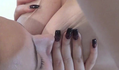 Lesbian loves to have her tits sucked and her friend does it in hot POV porno