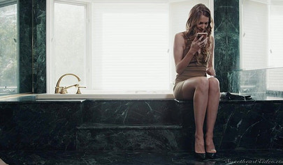 Two hot lesbians Mona Wales and Ashley Lane have fun with their sex toys here