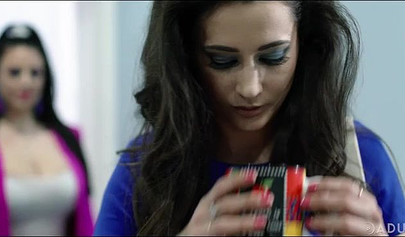 School friends Aidra Fox, Angela White, Emily Willis and Chloe Jones have and orgy