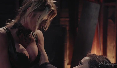 Three gorgeous and kinky babes just can't stop having lesbian threesomes