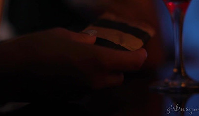 Three horny girls engage in some girl on girl sex on a big and comfortable bed