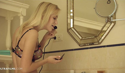 Blonde lesbian chicks love doing each other in a romantic matter in their room