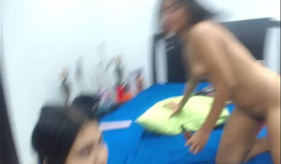 Skinny Venezuelan amateur teens enjoy licking each other and using different toys