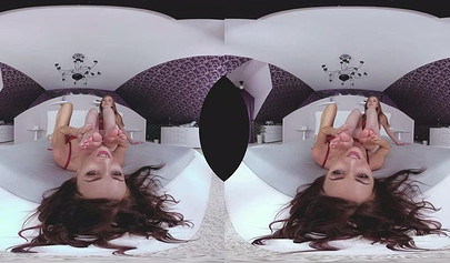 VR video with naughty and kinky lesbian babes teasing and playing with their feet