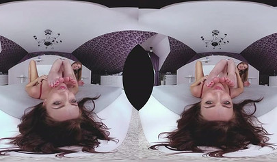 VR video with naughty and kinky lesbian babes teasing and playing with their feet
