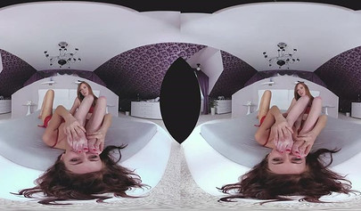 VR video with naughty and kinky lesbian babes teasing and playing with their feet