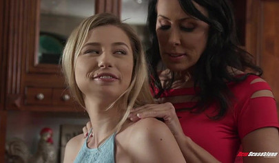 Mature lesbian seduces a hot young blonde into pussy licking and face sitting