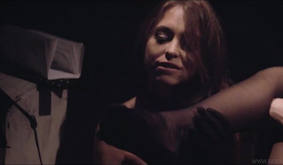 Cute and petite blonde tied up by a horny brunette lesbian to be used and fucked