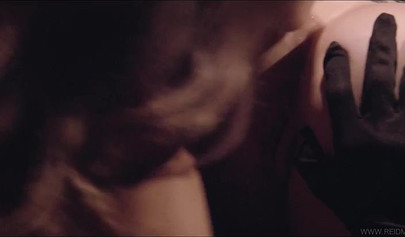 Cute and petite blonde tied up by a horny brunette lesbian to be used and fucked