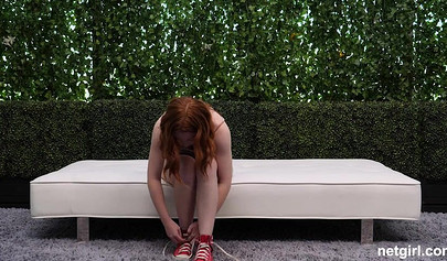 Two lesbian cuties play in the outdoors but this encounter turns into threesome