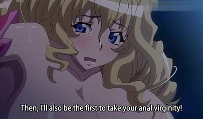 Blonde hentai lesbian and blue alien chick play with each other while being railed