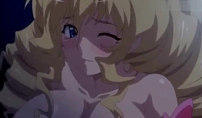 Blonde hentai lesbian and blue alien chick play with each other while being railed