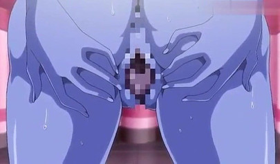 Blonde hentai lesbian and blue alien chick play with each other while being railed