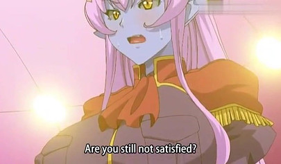 Blonde hentai lesbian and blue alien chick play with each other while being railed