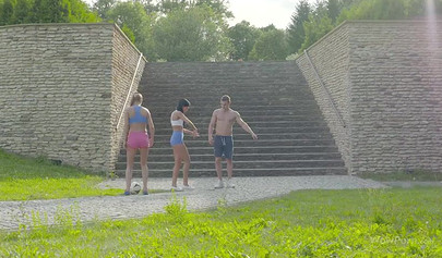 Two Young Girls Fuck Lucky Guy