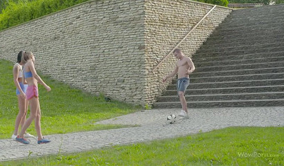 Two Young Girls Fuck Lucky Guy