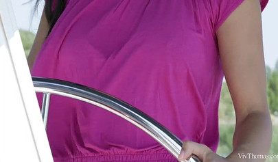 Beautiful young babes enjoy passionate lesbian licking and kissing on a yacht