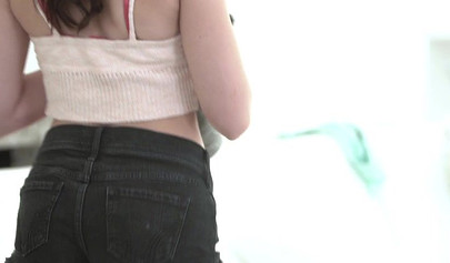 Horny brunette seduces her redhead friend and they have some nice lesbian sex