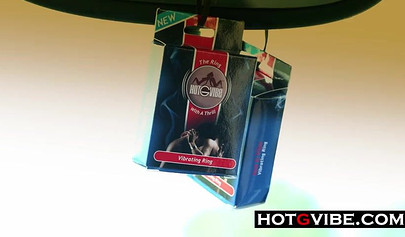 BDSM dildo action for two cute lesbians after they hook up in a their car first