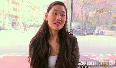 Asian dyke spreads her legs wide so that her blonde lover can drill her pussy