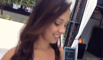 Young lesbian pornstars are eating their tight shaved pussies in the bedroom