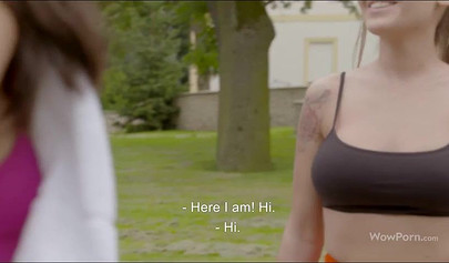 Pair of women has some girl on girl sex after a rough work out and they love it