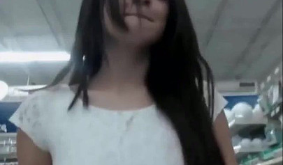 Naughty lesbian shows her ass in public before having a hot girl lick her pussy