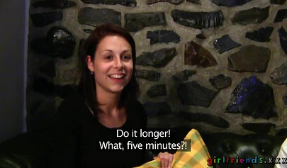 Adorable brunette seduced by a lesbian into soft fingering and wet pussy licking