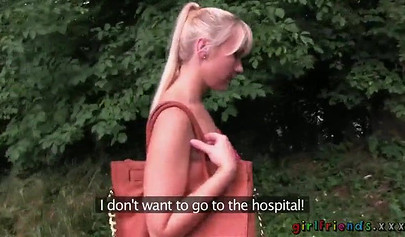 Amateur lesbian action with beautiful blondes in the woods