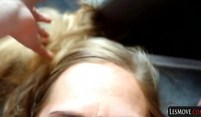 Blonde lesbians know how to get pleasure in bed