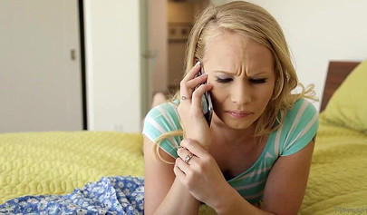 Lesbian threesome with hot MILF and two teens