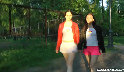 Cute girls with hairy pussy enjoy great sex in bed