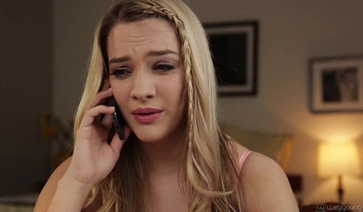 Lovely blonde seduces shy brunette and has fun with her