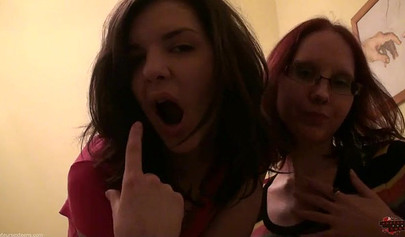 Great lesbian action in front of a mirror