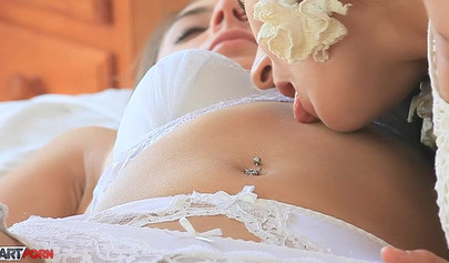 Sunbathing turns into hot romantic sex