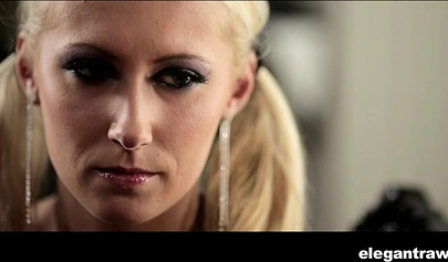 Rough punishment with a dildo for nice blonde