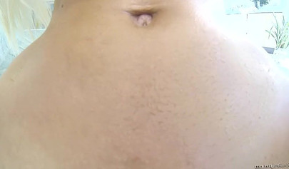 Sweet blonde Halle Von licks girlfriend's pussy in POV