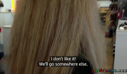 Stunning blondes have lesbian sex on the bed