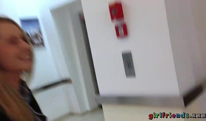 Stunning blondes have lesbian sex on the bed