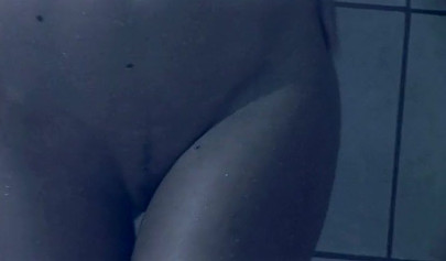 Lesbians get really wet in the shower and lick up on each other's pretty skin