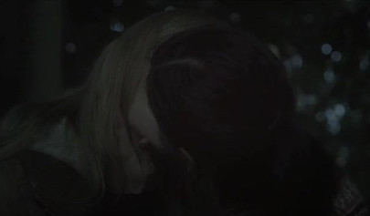 Lesbians stepsisters are enjoying their forbidden love as they passionately kiss