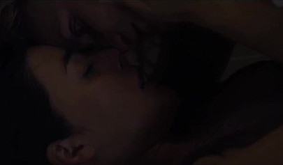 Lesbians stepsisters are enjoying their forbidden love as they passionately kiss