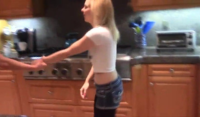 Young lesbians get naked as they start kissing and playing with their tits