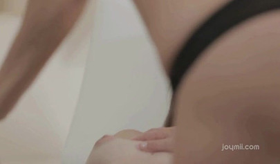 Barely legal lesbian babes start with soft kisses but move to fingering action