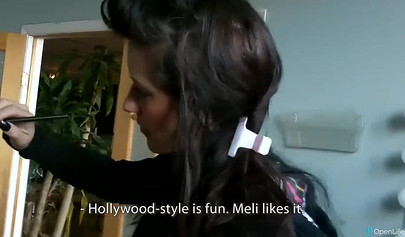 One massage table and three lesbian babes having the most amazing sex ever seen